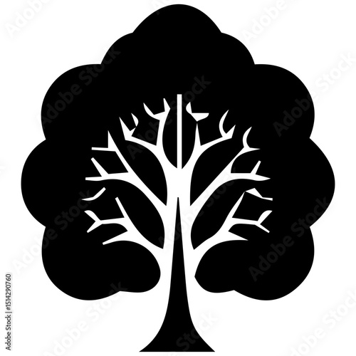 The poetic interplay of organic trees and digital structured harmony