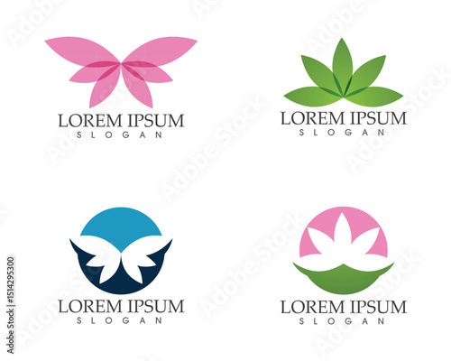 leaf green nature logo and symbol template Vector