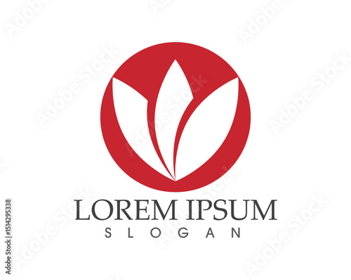leaf green nature logo and symbol template Vector
