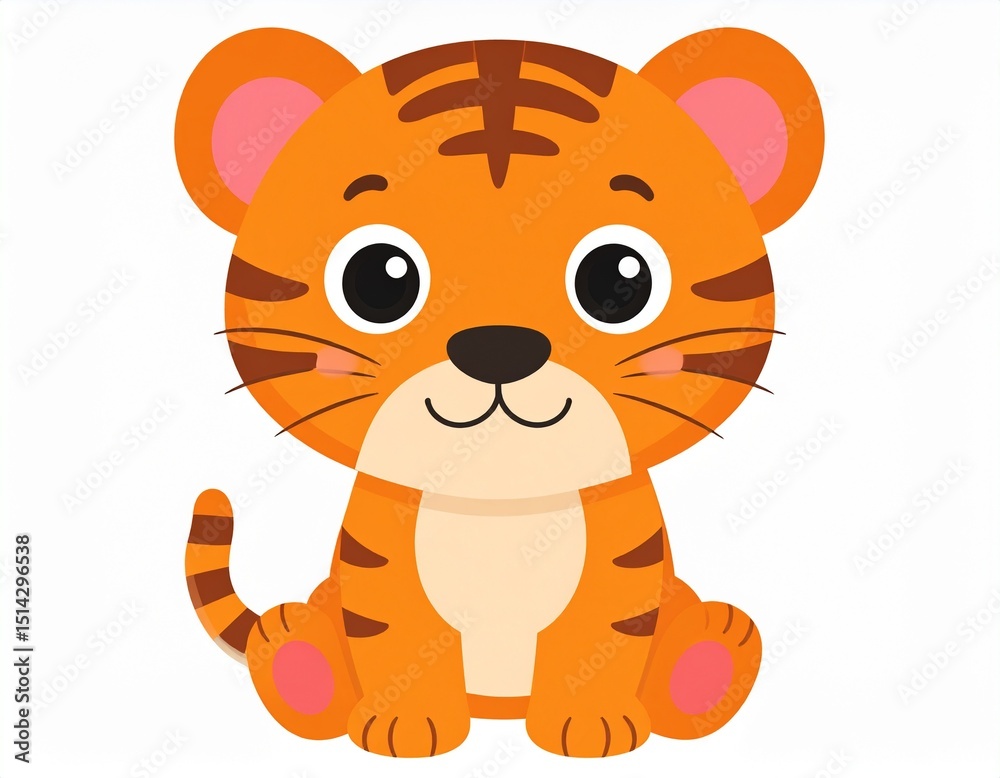 Naklejka premium tiger cartoon