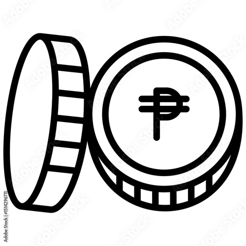 Philiphines coin line icon