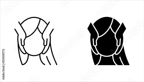 Massage line icon set. Relaxation, perfect for spa and massage service, vector illustration on white background