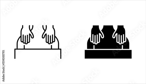 Massage line icon set. Relaxation, perfect for spa and massage service, vector illustration on white background