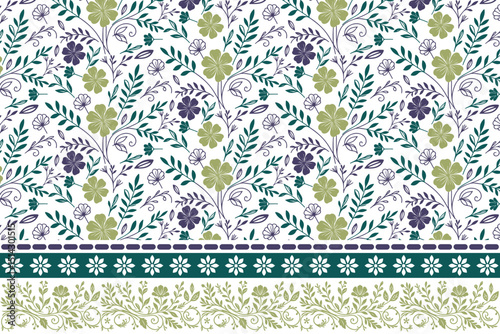 modern floral pattern design, one line rose sketch texture, cotton flower seamless border, women textile idea print, wrapping paper fashion fabric

