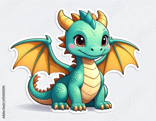 Cute cartoon dragon (1)