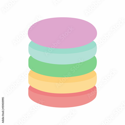 colorful macaroons isolated on white