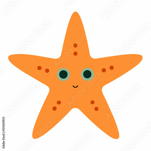 red starfish isolated on white