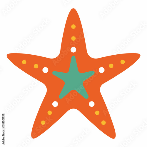 vector illustration of a starfish