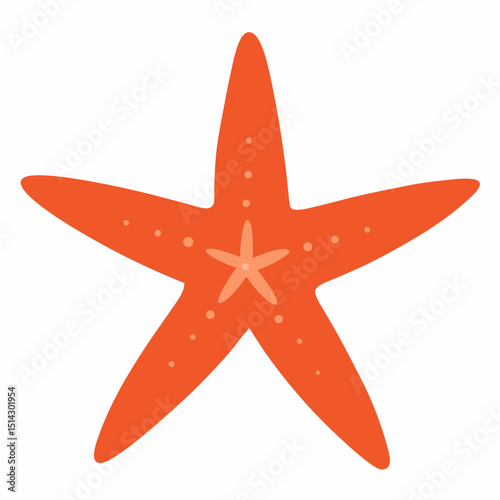 red starfish on white background