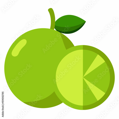 green apple isolated on white