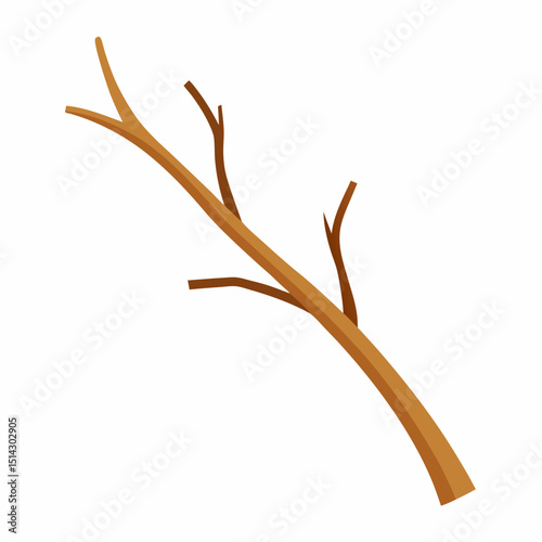 branch of a tree isolated on white
