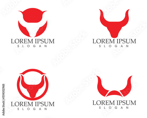 Bull horn logo and symbols template icons app