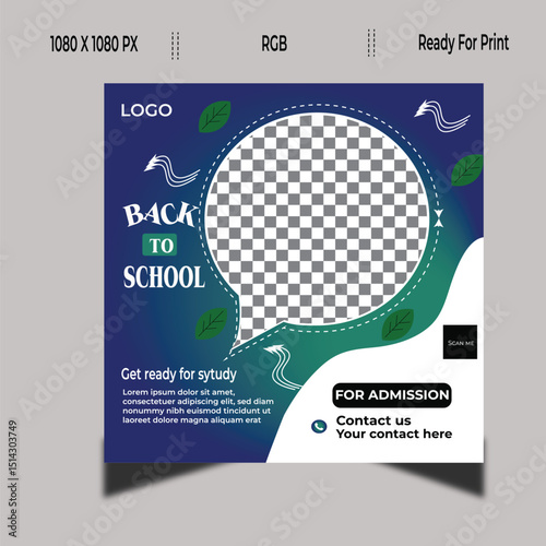 Back to school social media banner