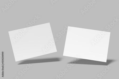 a5 landscape flyer blank mockup