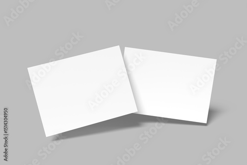 a5 landscape flyer blank mockup