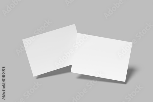 a5 landscape flyer blank mockup