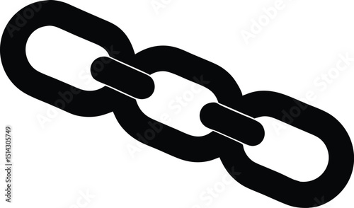 chain link silhouette vector icon