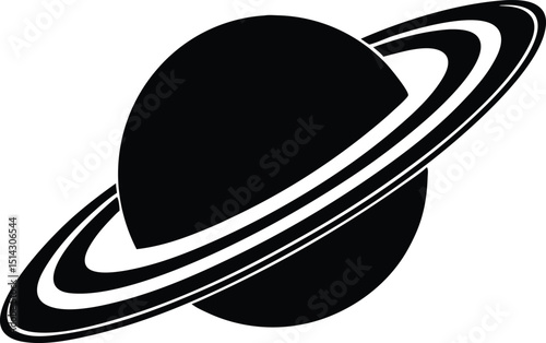 planet saturn with planetary ring isolated vector
