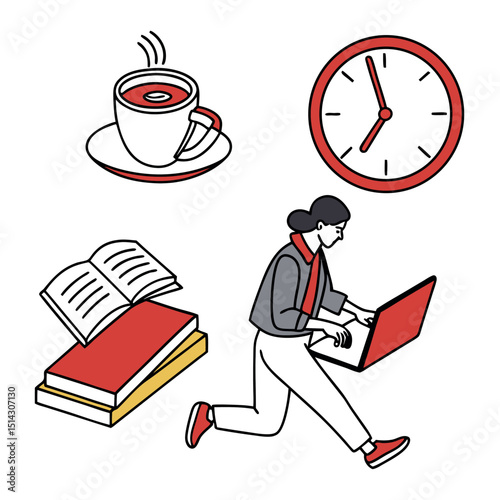 Busy Lifestyle Balancing Work, Study, and Coffee Breaks