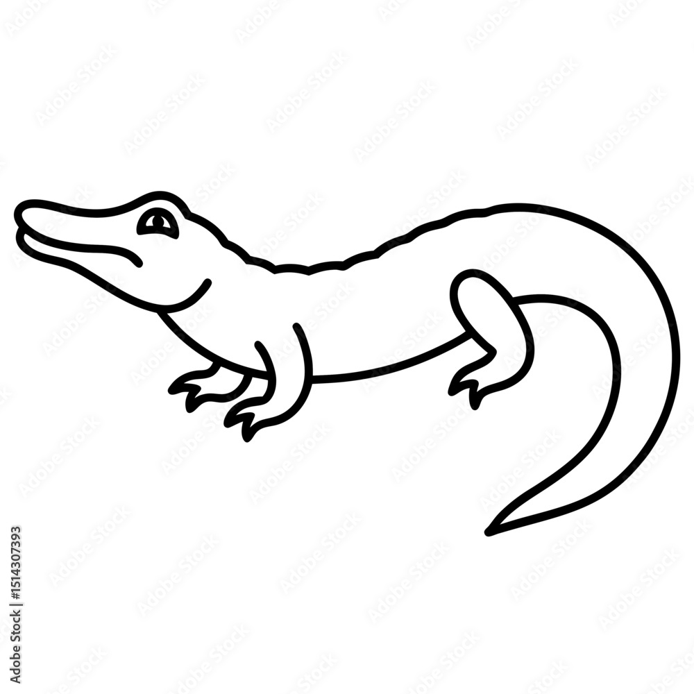 Fototapeta premium alligator-on-white-background--.svg