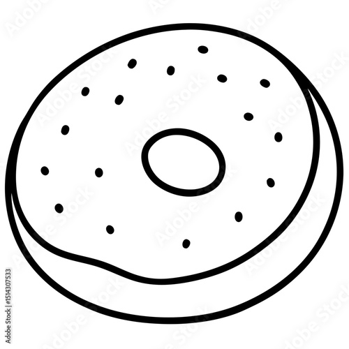 vector illustration of a black and white fish