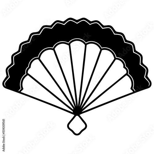 black fan isolated on white
