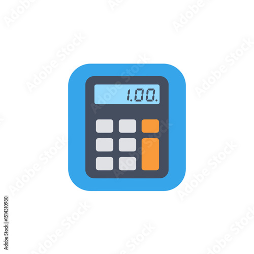 Simple Calculator Icon Flat Design Element for App or Website