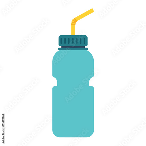 Teal Sports Water Bottle with Straw Hydration Essentials for Active Lifestyles