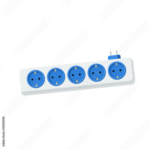 Multi-Outlet Power Strip Six-Port Surge Protector with Electrical Outlets