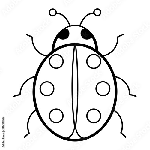 vector illustration of a ladybug