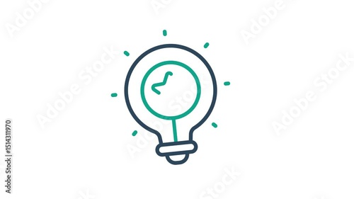 Inspiration icon animated. animated icon related to business. suitable for user interface, provide visual feedback and more. alpha channel, transparent background