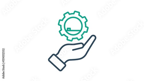 Impact icon animated. animated icon related to business. suitable for user interface, provide visual feedback and more. alpha channel, transparent background