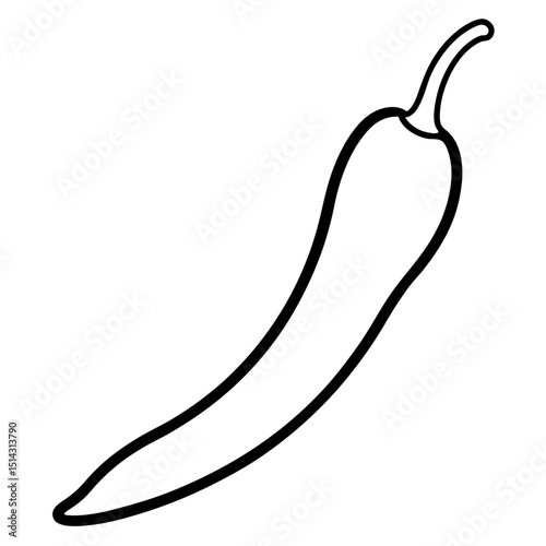 vector illustration of a chili pepper