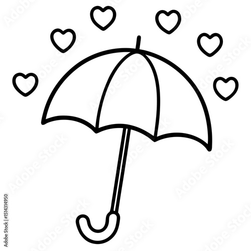 black umbrella vector illustration