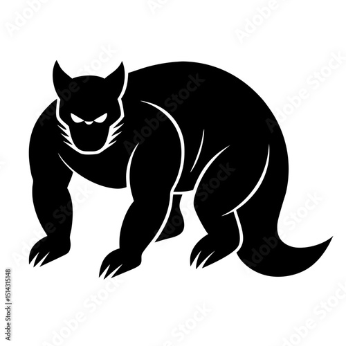 black cat vector illustration