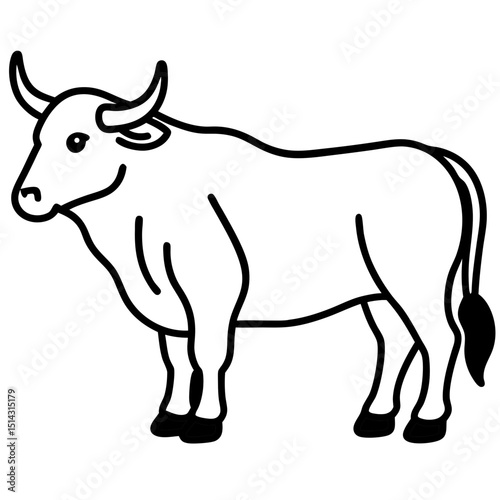 vector illustration of a cow