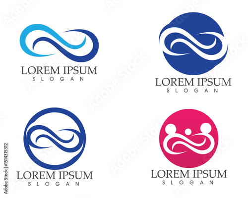 infinity logo and symbol template icons app