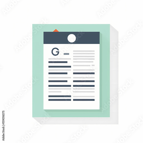 Document in clipboard: A business document, securely held by a sleek clipboard with a pin. This stock image could be suitable for various business applications or designs.