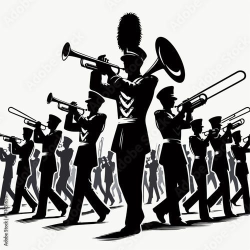 Marching Band silhouette 