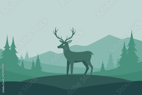deer on a mountain