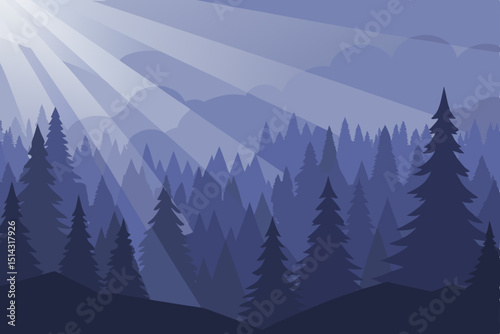 winter mountains landscape