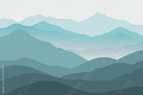 mountain landscape with clouds
