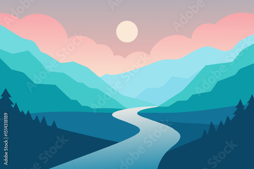 mountain landscape in the mountains