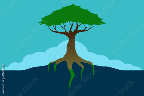 tree in the mountains