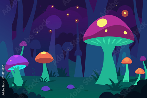 mushrooms in the woods