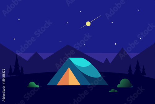 camping in the mountains