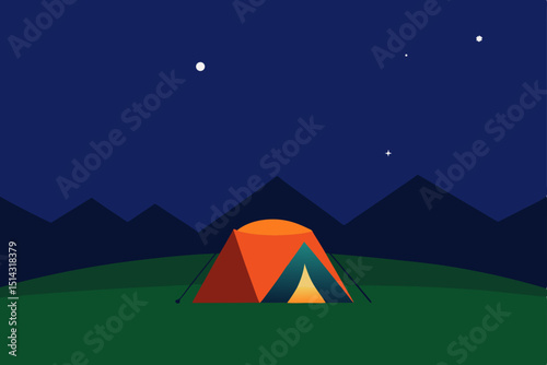 camping in the mountains