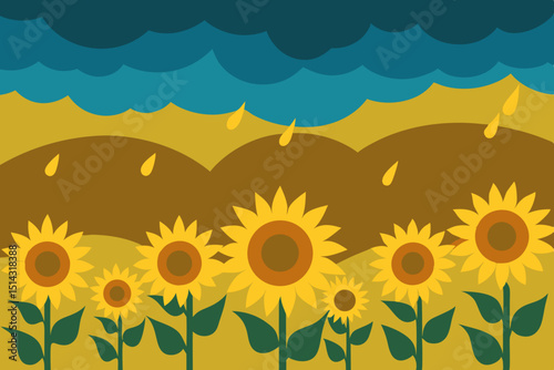 vector illustration of sunflower