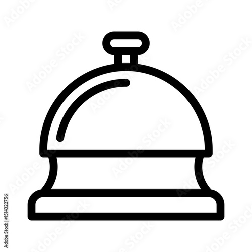 hotel bell line icon