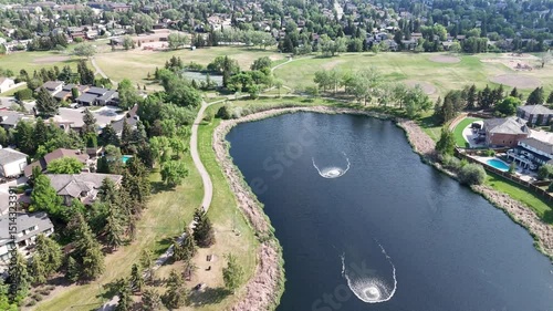 Wallpaper Mural Large body of water with a lot of trees surrounding it. The water is calm and peaceful Torontodigital.ca